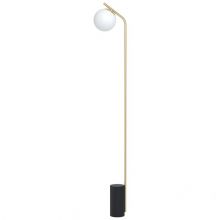 Arenales lampa stojąca 1x40W E27 mosiądz / czarna